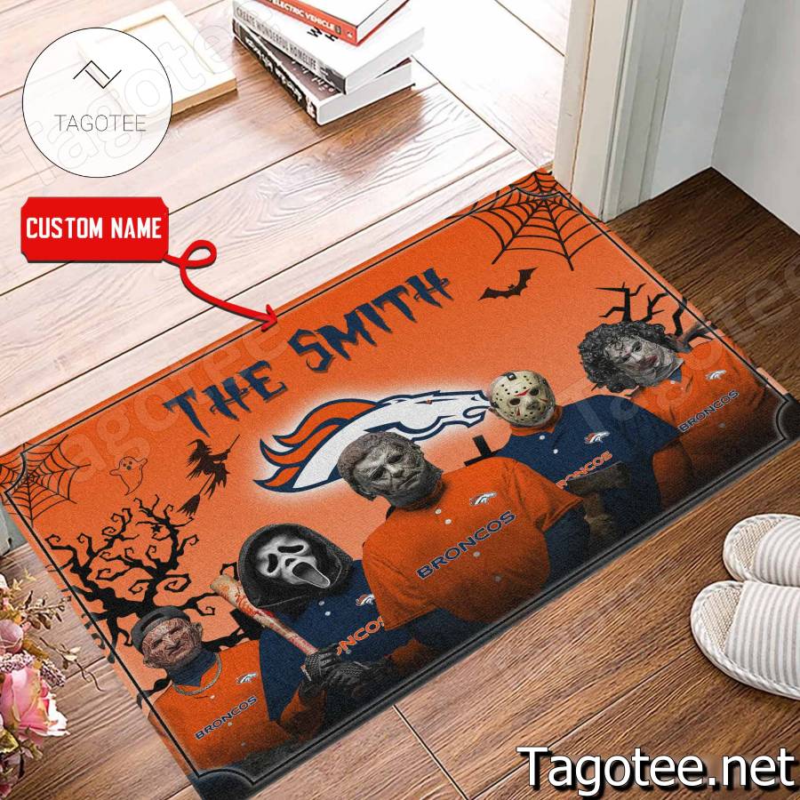 Denver Broncos NFL Halloween Doormat