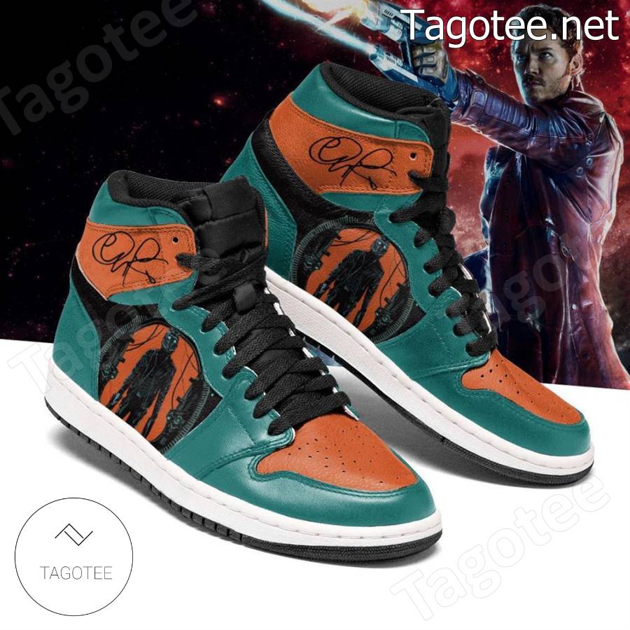 Guardians Of The Galaxy Star Lord Chris Pratt Signature Air Jordan High Top Shoes