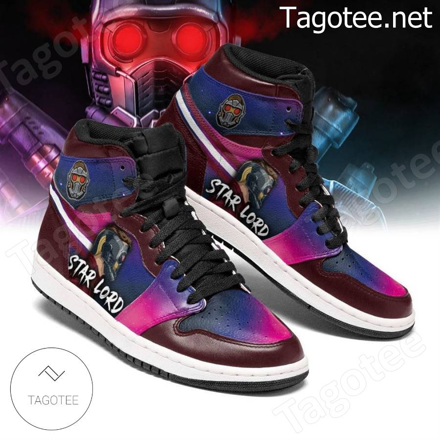 Guardians Of The Galaxy Star Lord Gradient Air Jordan High Top Shoes