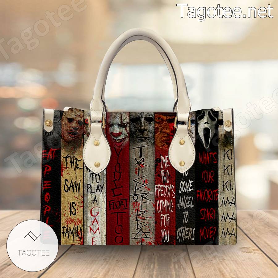 Halloween Horror Characters Quotes Handbags