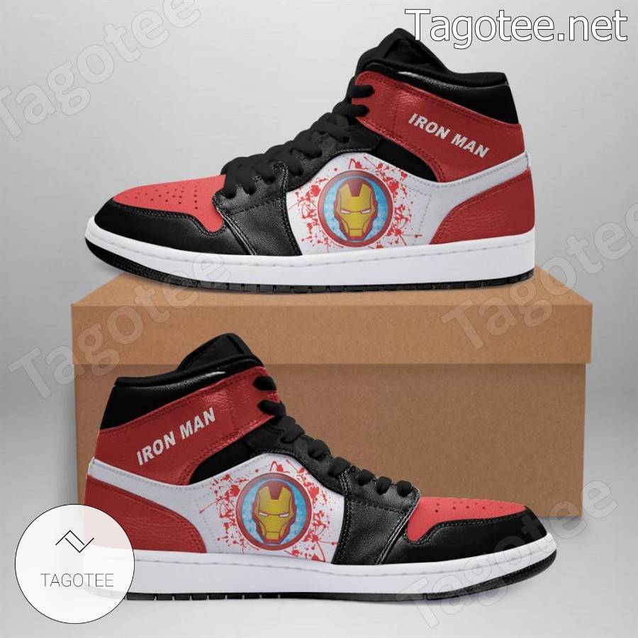 Iron Man Superhero Marvel Air Jordan High Top Shoes