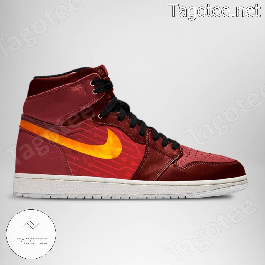 Ironman Marvel Avengers Outfit Air Jordan High Top Shoes a