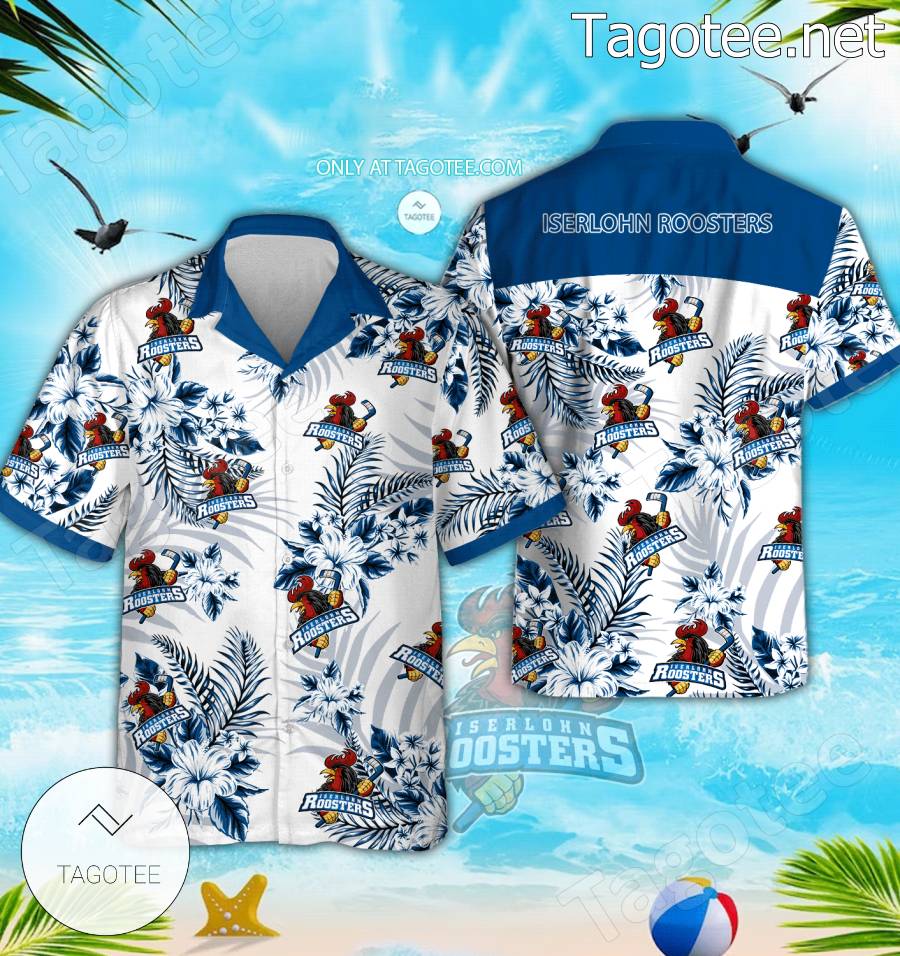 Iserlohn Roosters Hockey Hawaiian Shirts, Shorts - EmonShop