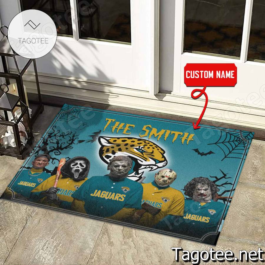 Jacksonville Jaguars NFL Halloween Doormat a