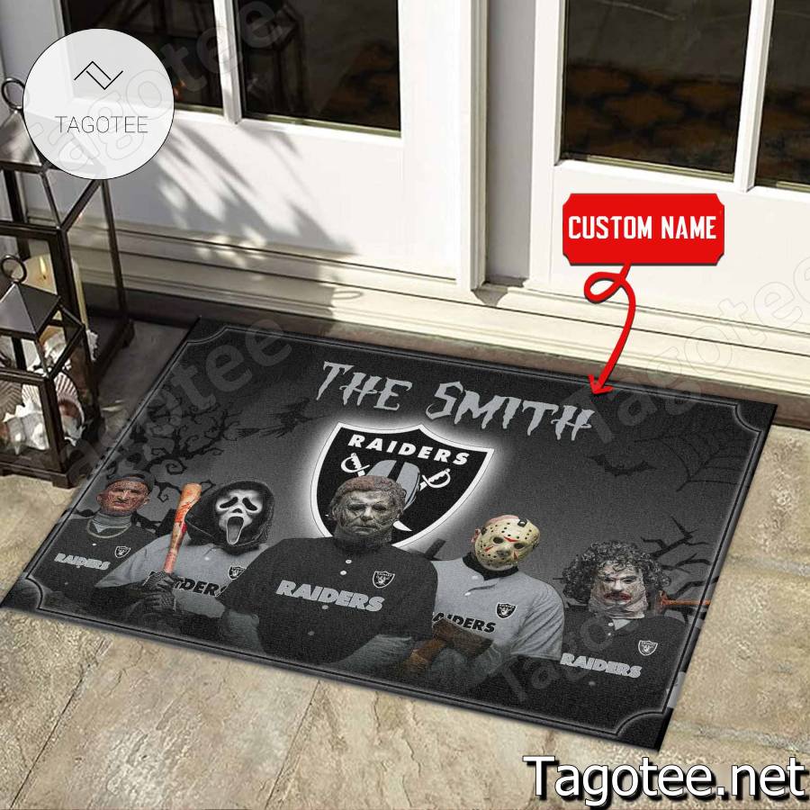 Las Vegas Raiders NFL Halloween Doormat a