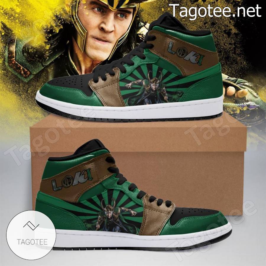 Loki Marvel Avengers Air Jordan High Top Shoes