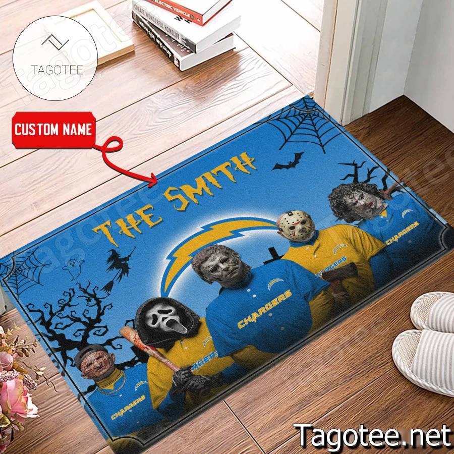 Los Angeles Chargers NFL Halloween Doormat