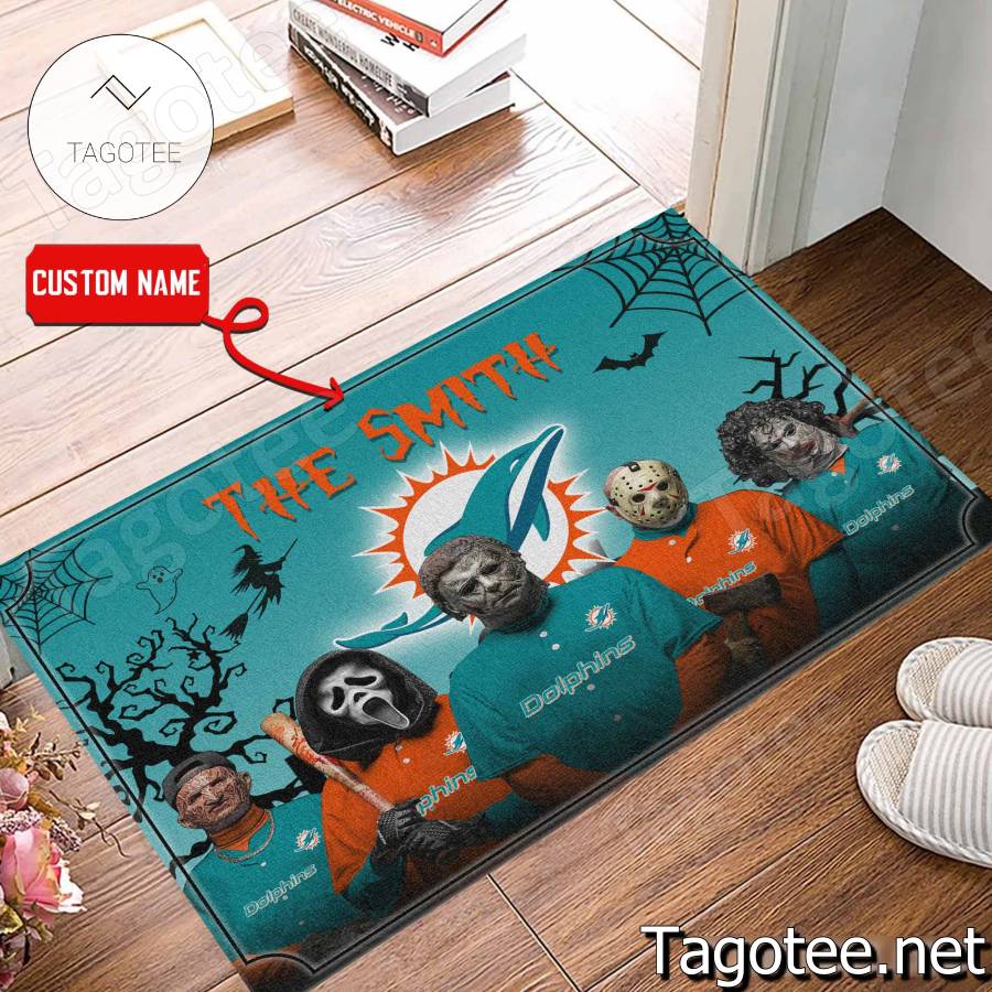 Miami Dolphins NFL Halloween Doormat