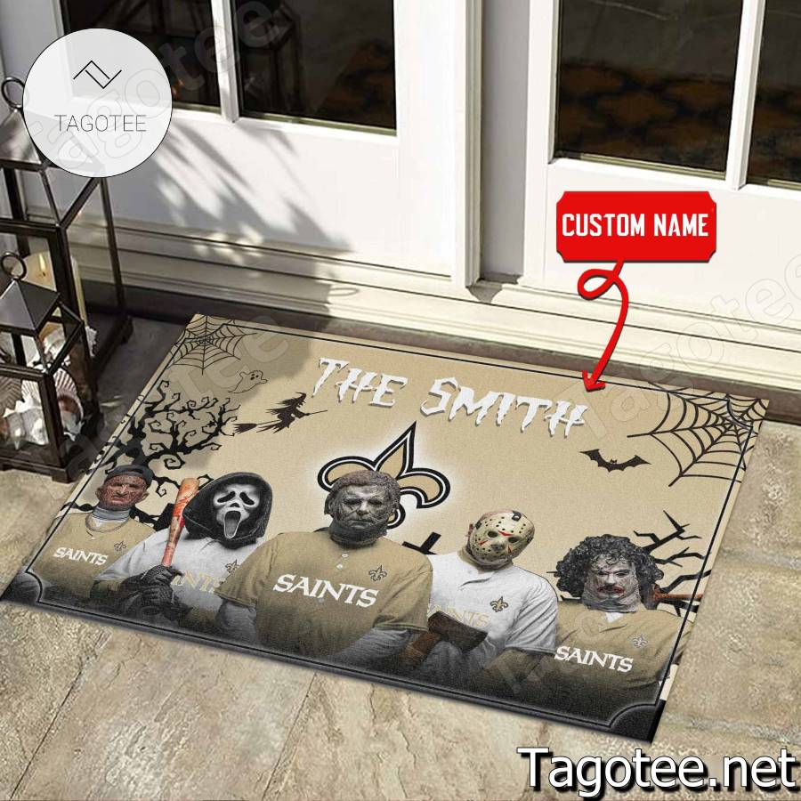 New Orleans Saints NFL Halloween Doormat a