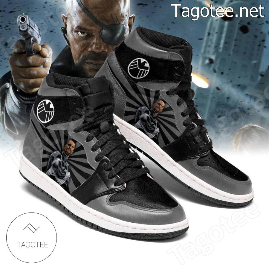 Nick Fury Marvel Air Jordan High Top Shoes