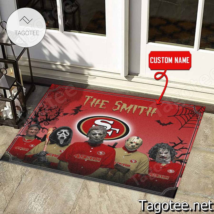 San Francisco 49ers NFL Halloween Doormat a