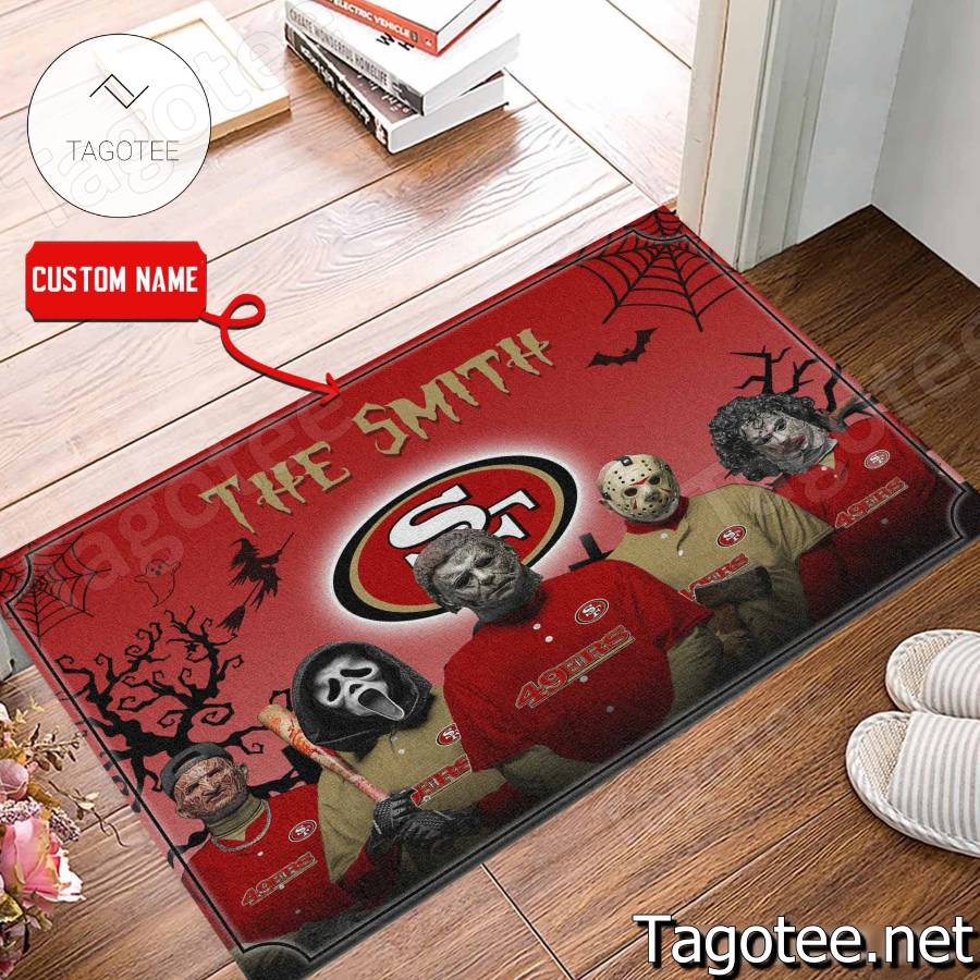 San Francisco 49ers NFL Halloween Doormat