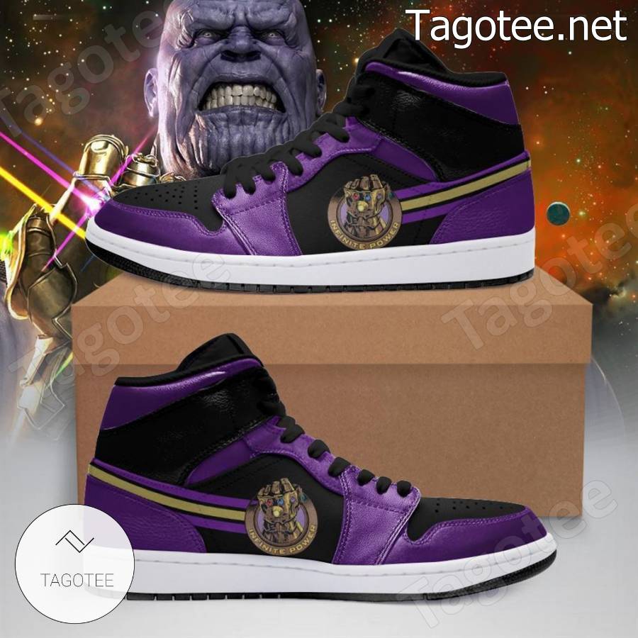 Thanos Marvel Infinite Power Air Jordan High Top Shoes