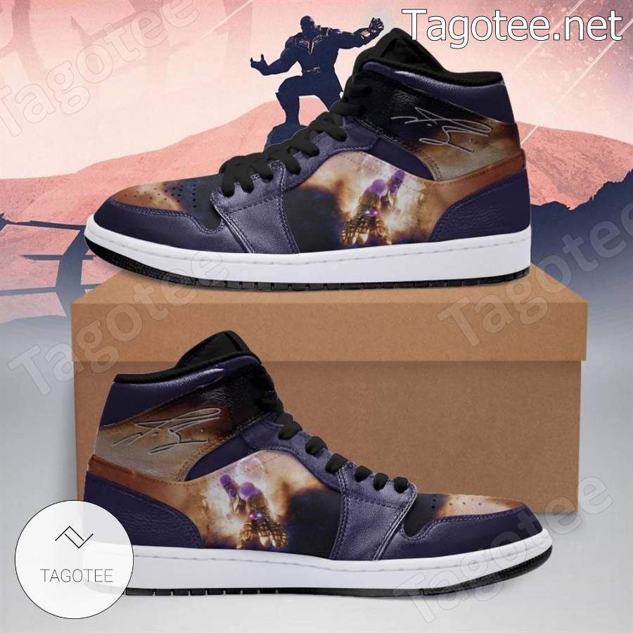 Thanos Marvel Josh Brolin Signature Air Jordan High Top Shoes