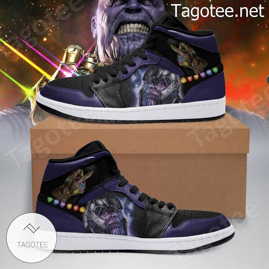 Thanos Marvel Purple Air Jordan High Top Shoes