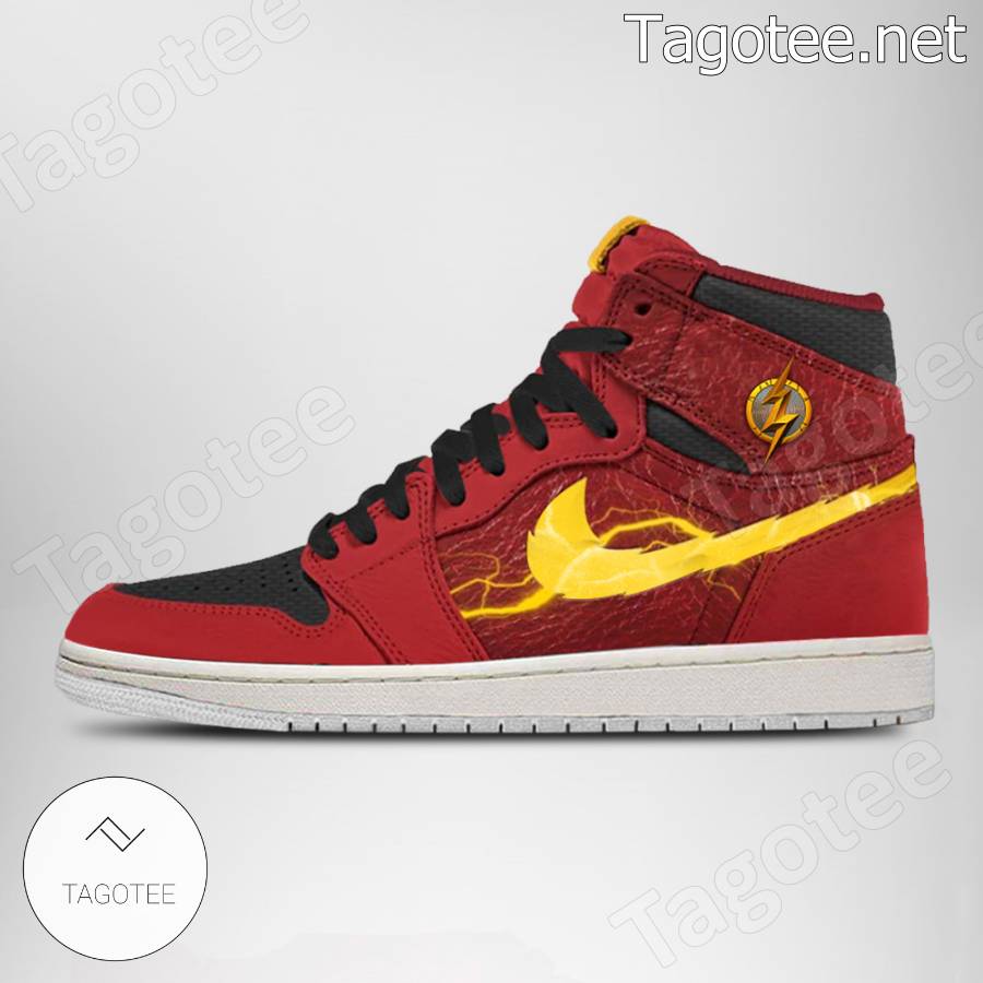 The Flash Dc Justice League Air Jordan High Top Shoes a