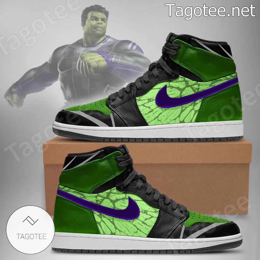 The Hulk Marvel Avengers Outfit Air Jordan High Top Shoes