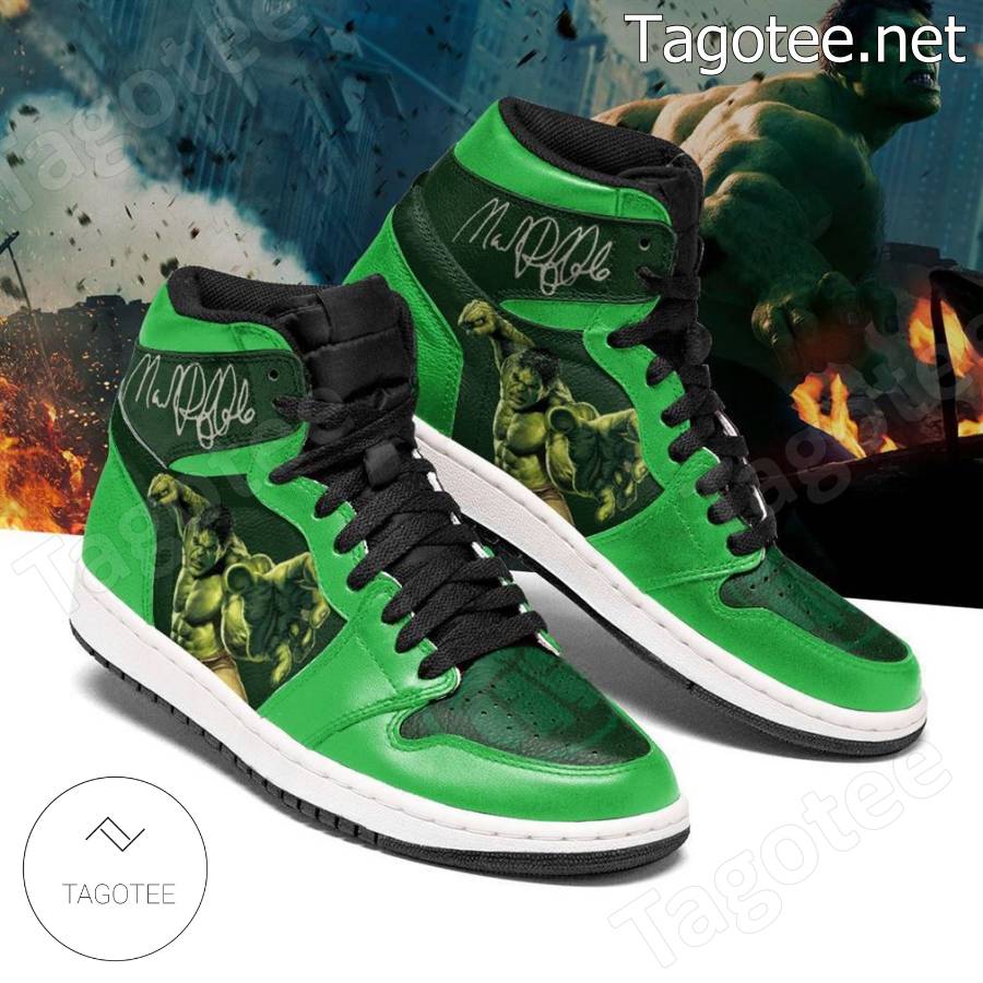 The Hulk Marvel Mark Ruffalo Signature Air Jordan High Top Shoes