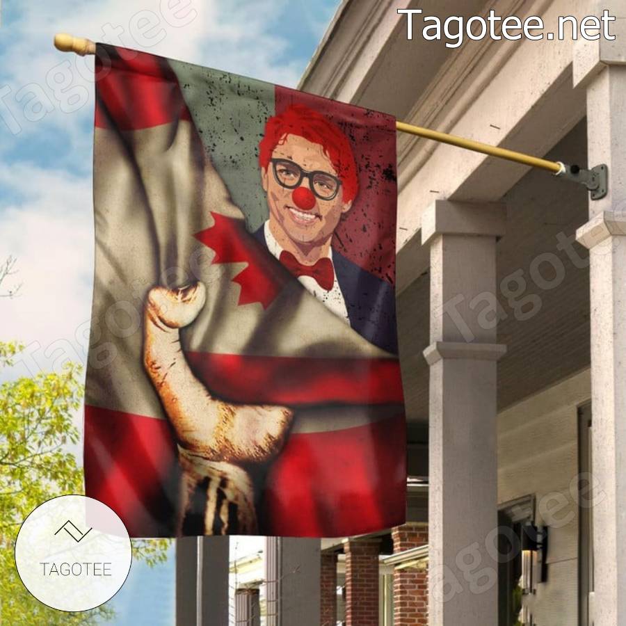 Trudeau Clown Canada Flag a