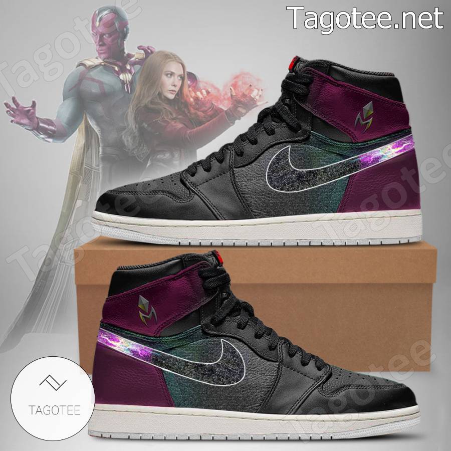 Vision Marvel Avengers Outfit Air Jordan High Top Shoes