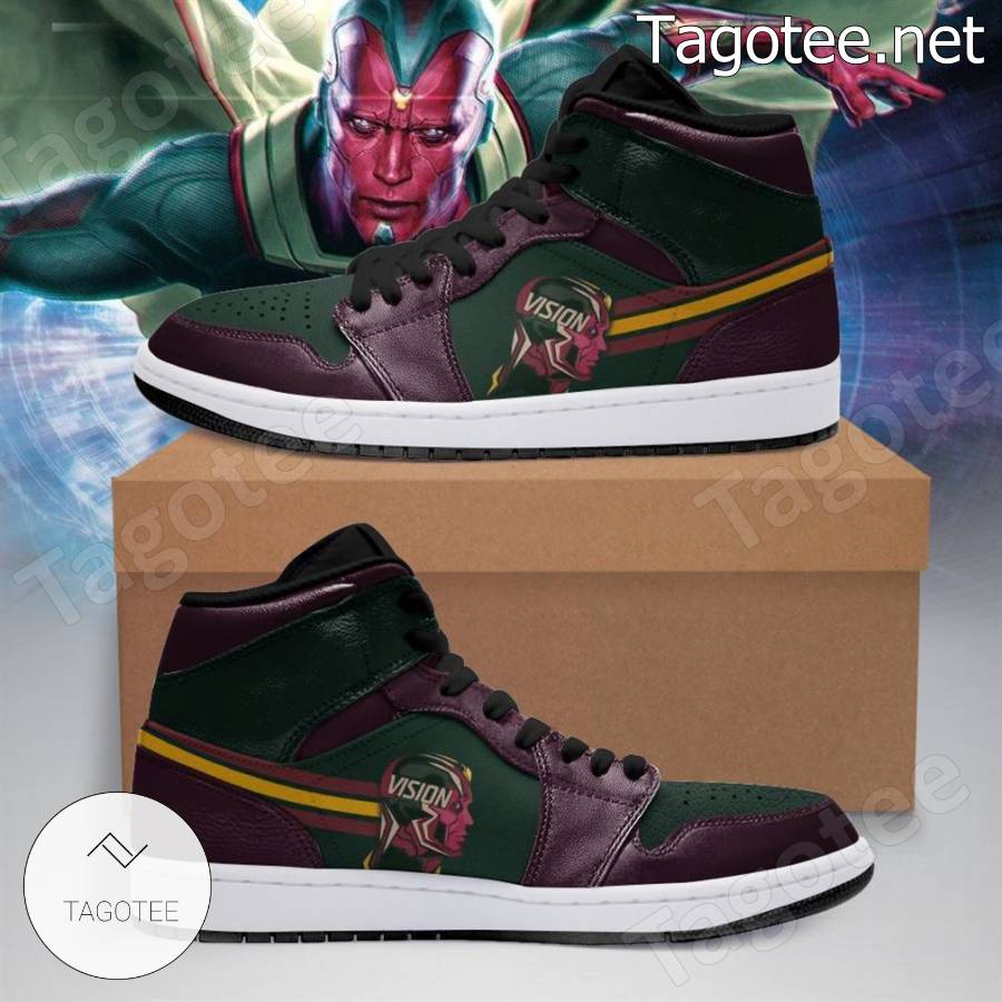 Vision Superhero Marvel Air Jordan High Top Shoes