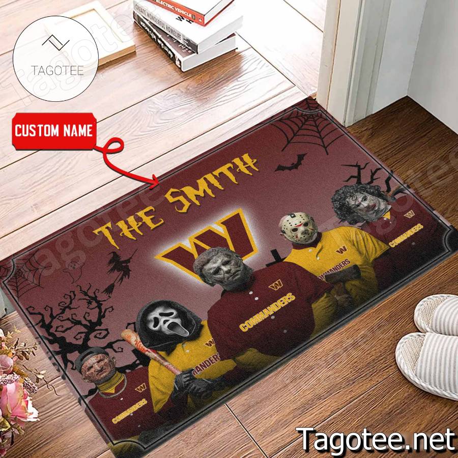 Washington Commanders NFL Halloween Doormat