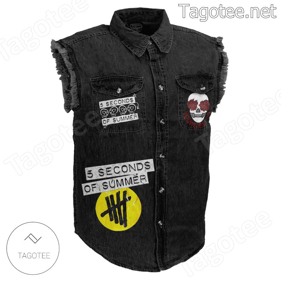 5 Seconds Of Summer Denim Vest Jacket a