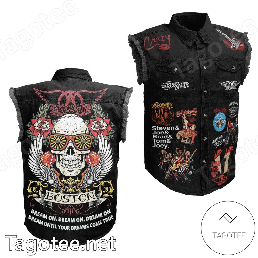 Aerosmith Dream Until Your Dreams Come True Sleeveless Denim Jacket