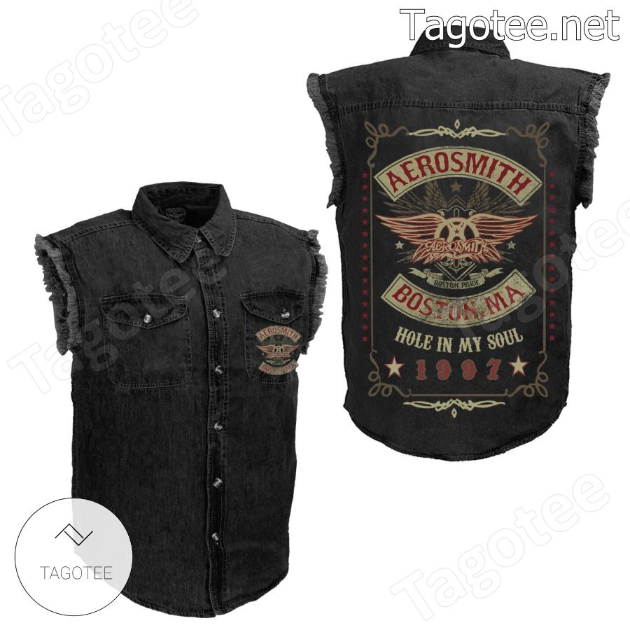 Aerosmith Hole In My Soul 1997 Sleeveless Denim Jacket