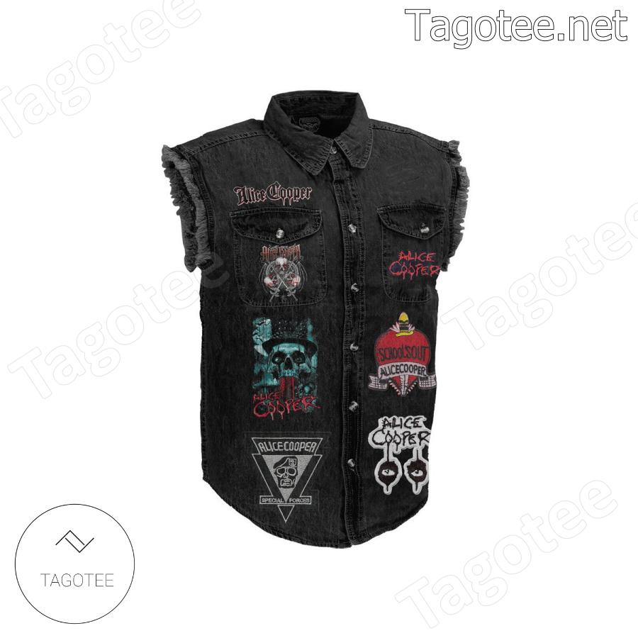 Alice Cooper I Wanna Taste You Denim Vest Jacket a