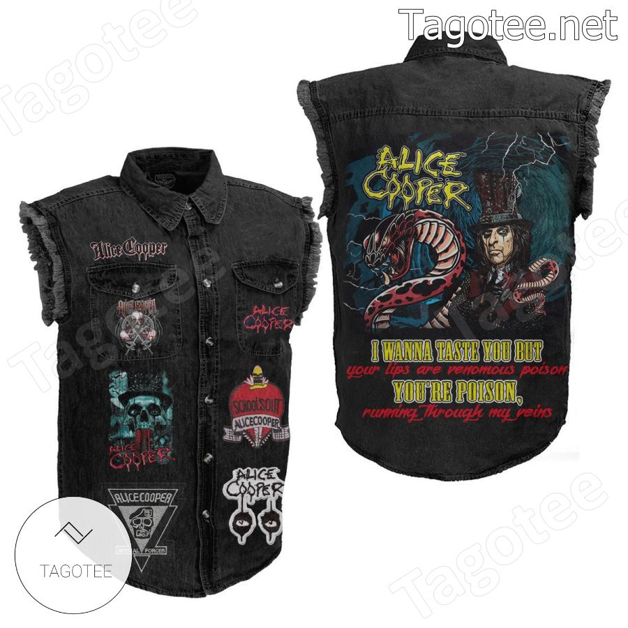 Alice Cooper I Wanna Taste You Denim Vest Jacket