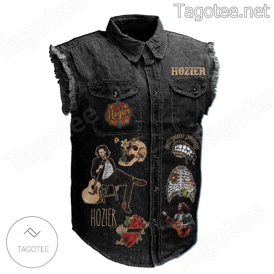 Andrew John Hozier-byrne When You Move Honey Sleeveless Denim Jacket a