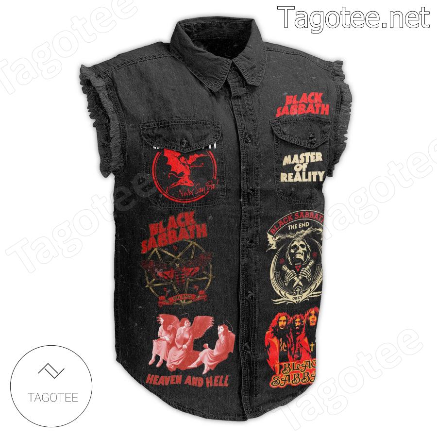 Black Sabbath Nobody Helps Him Sleeveless Denim Jacket a