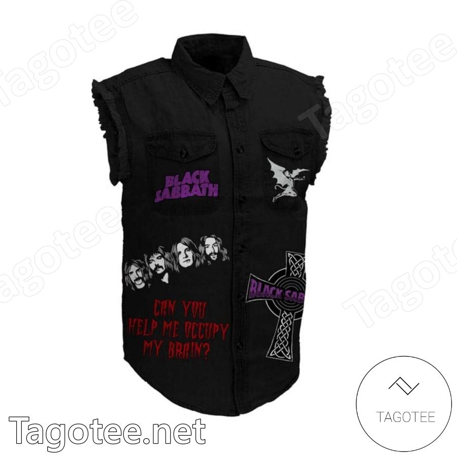 Black Sabbath Paranoid Sleeveless Denim Jacket a