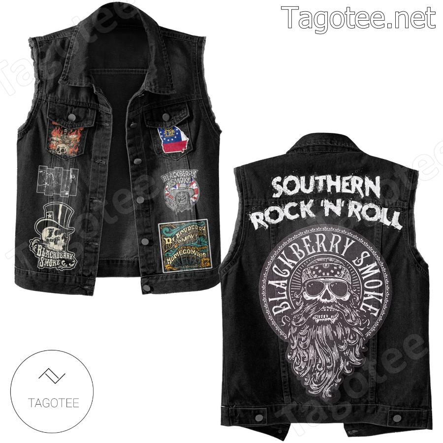 Blackberry Smoke Southern Rock N Roll Sleeveless Denim Jacket