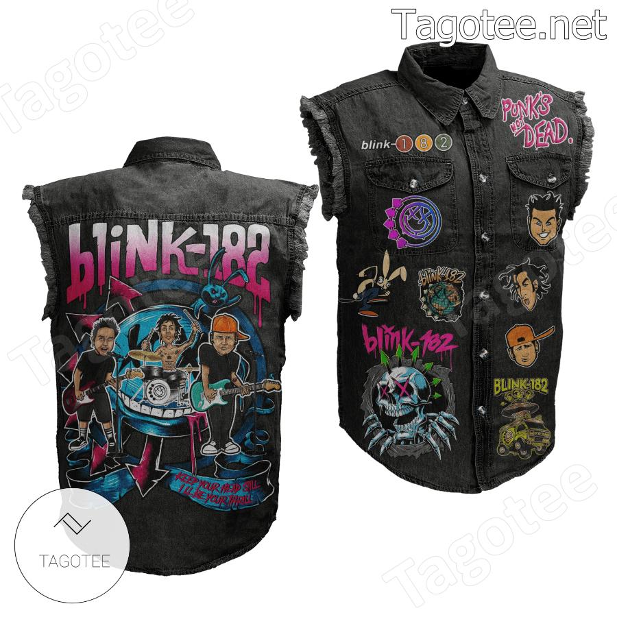 Blink-182 Keep Your Head Still I'll Be Your Thrill Sleeveless Denim Jacket