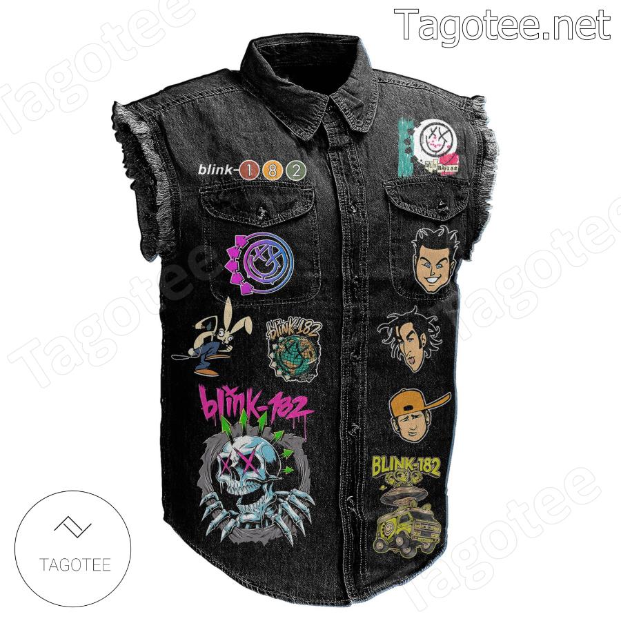 Blink-182 Let's Make This Night Last Forever Sleeveless Denim Jacket a