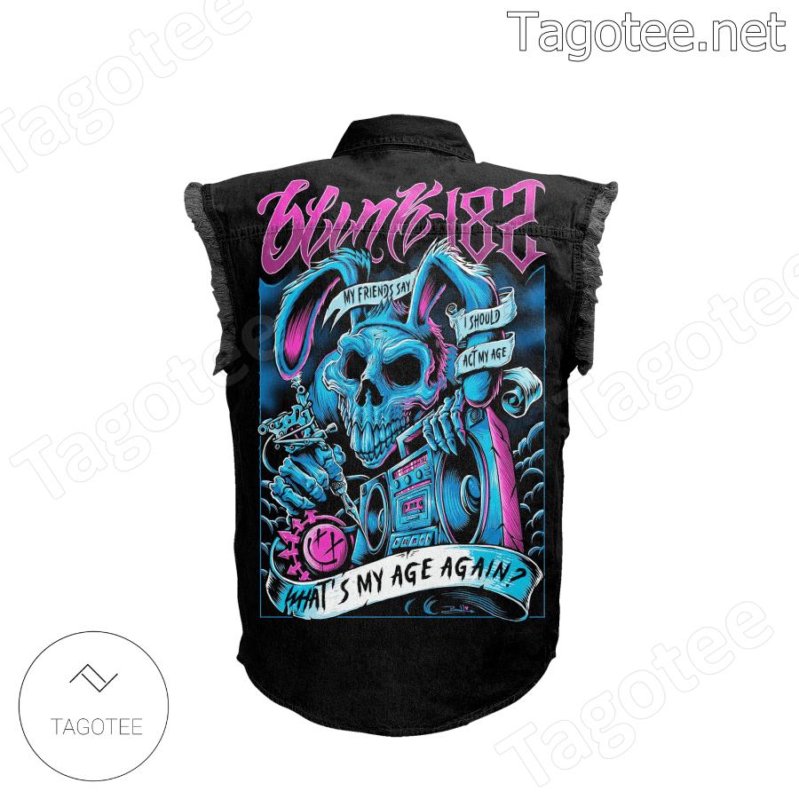 Blink-182 What's My Age Again Sleeveless Denim Jacket a