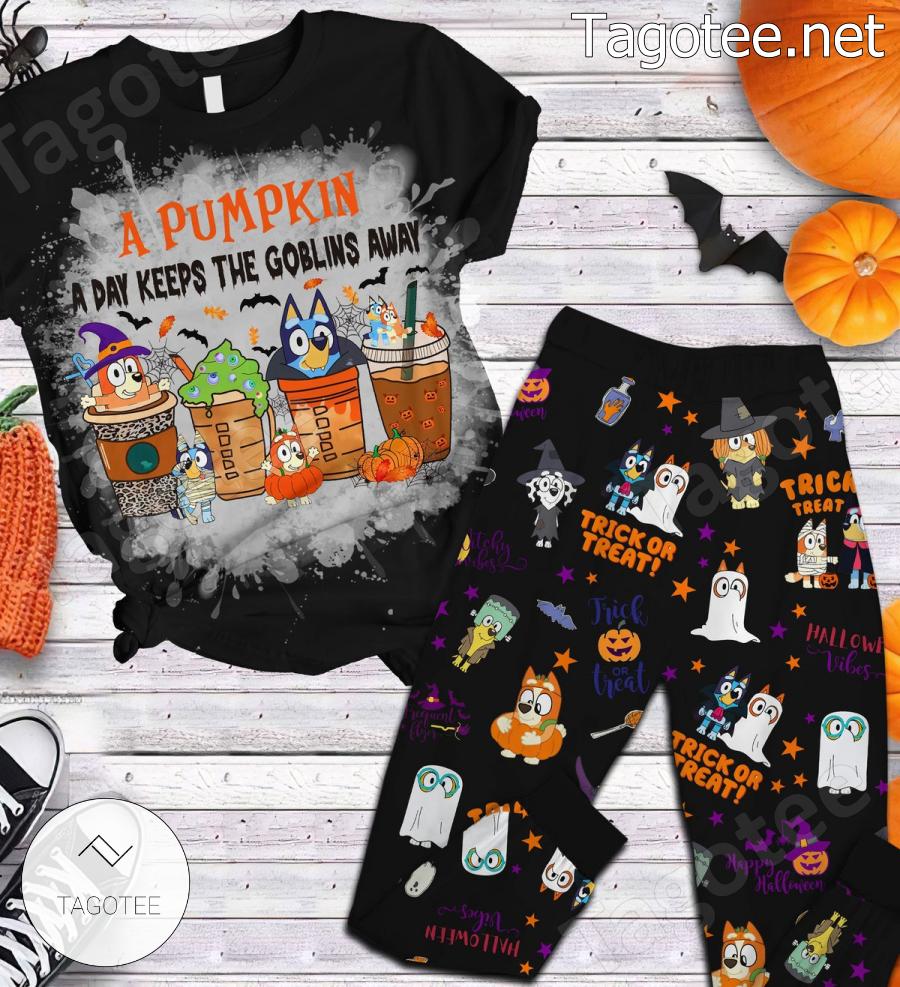 Bluey A Pumpkin A Day Keeps The Goblins Away Halloween Pajamas Set