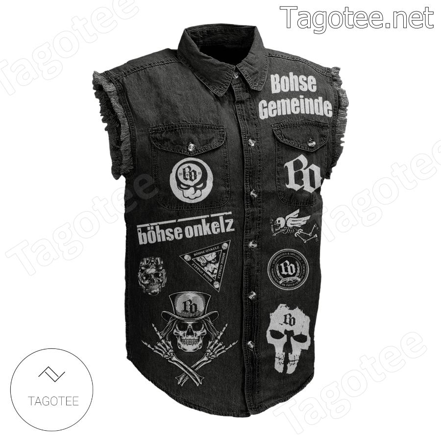 Bohse Onkelz Wir Ham' Noch Lange Nicht Genug Sleeveless Denim Jacket a