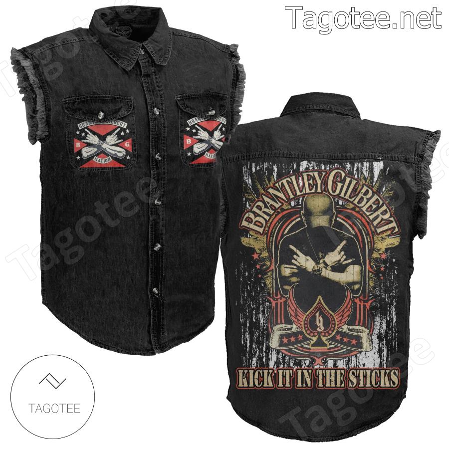 Brantley Gilbert Kick It In The Sticks Sleeveless Denim Jacket