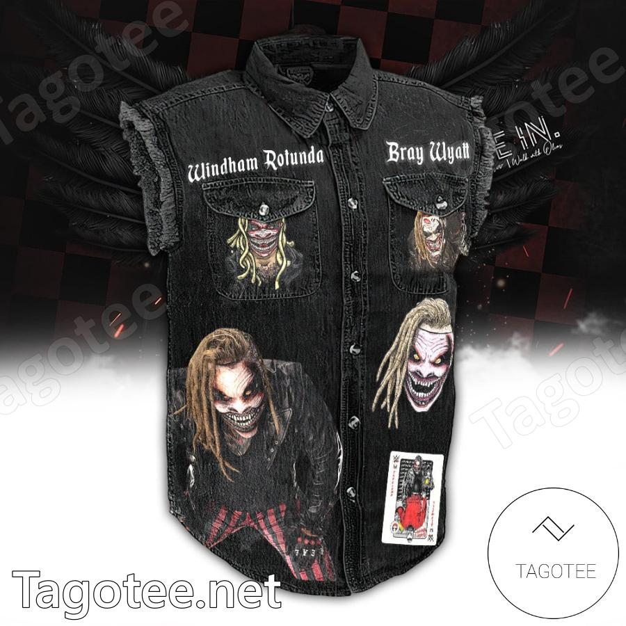 Bray Wyatt Windham Rotunda Sleeveless Denim Jacket a