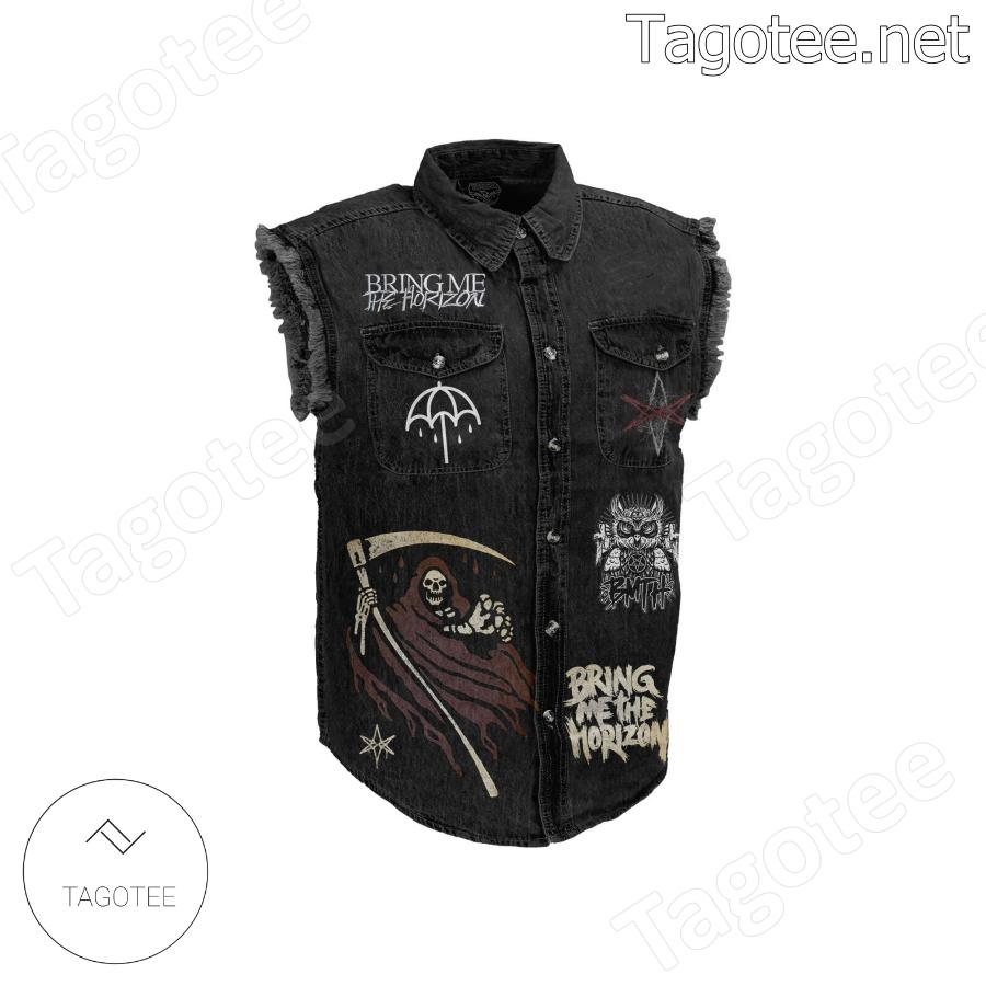 Bring Me The Horizon Everybody Wants To Go To Heaven Sleeveless Jean Jacket a