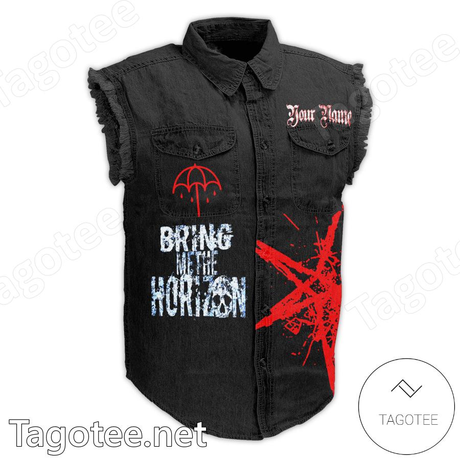 Bring Me The Horizon Personalized Sleeveless Denim Jacket a