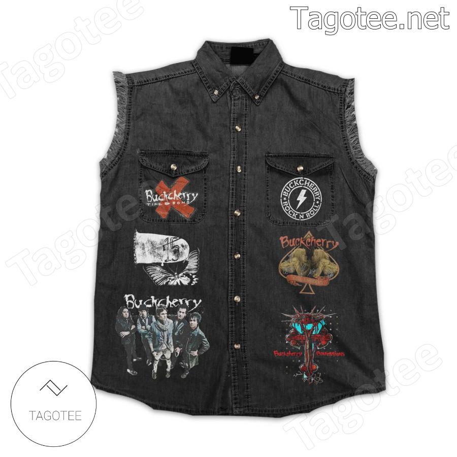 Buckcherry Hellbound Denim Vest Jacket a