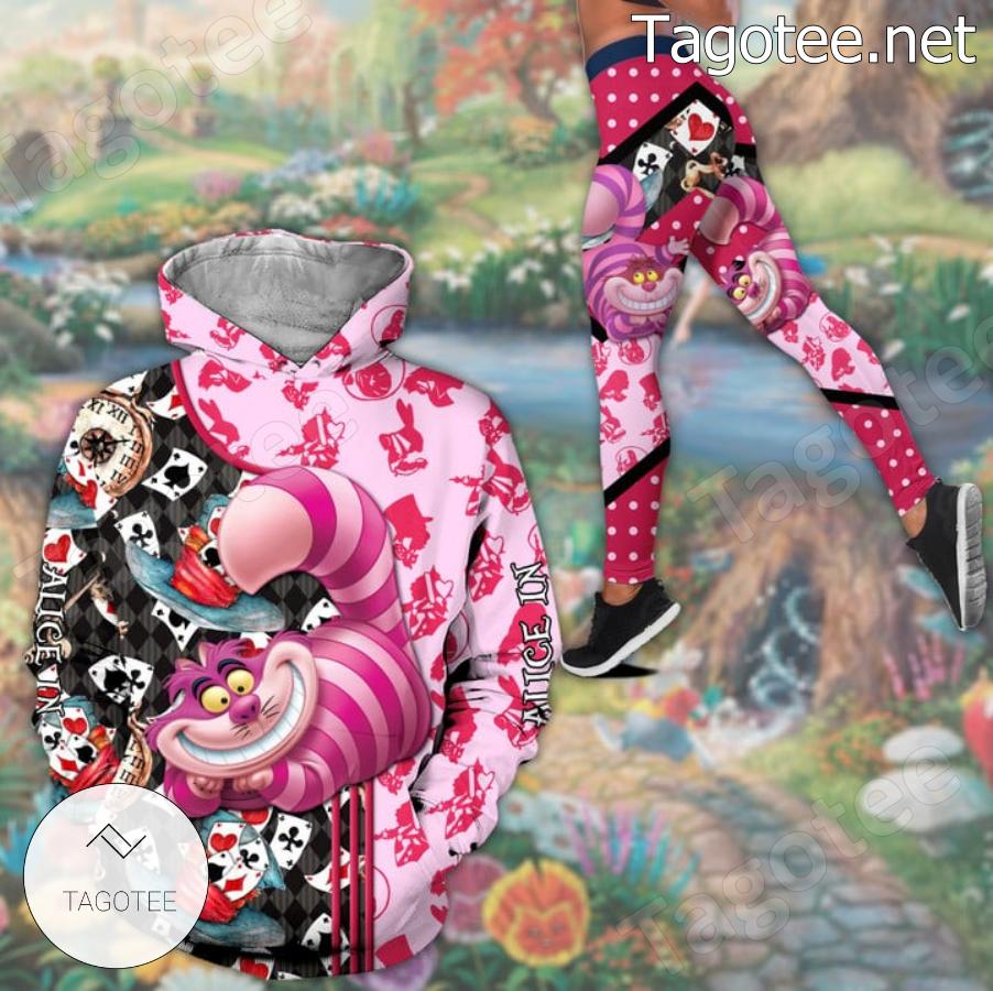 Cheshire Cat Alice In Wonderland Poker Hoodie And Leggings