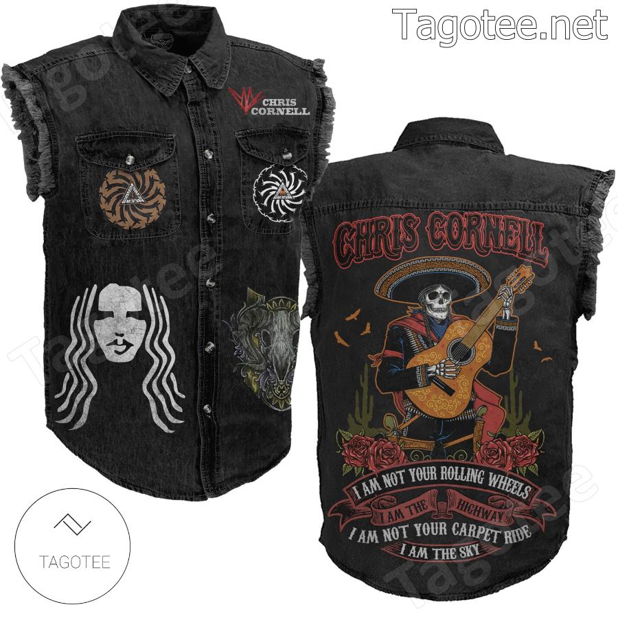 Chris Cornell I Am Not Your Rolling Wheels Denim Vest Jacket