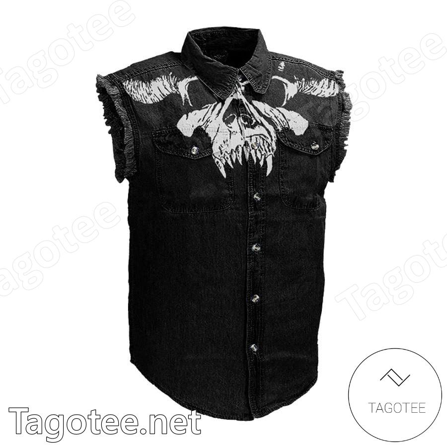 Danzig Skull Denim Jean Vest a