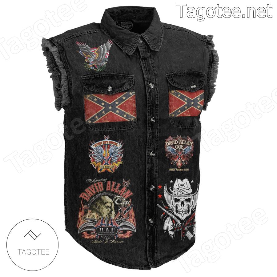 David Allan Coe Badass Country Legend Sleeveless Jean Jacket a