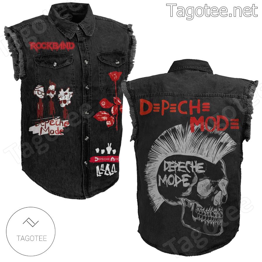 Depeche Mode Rock Band Sleeveless Denim Jacket